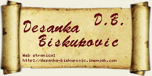 Desanka Biskupović vizit kartica